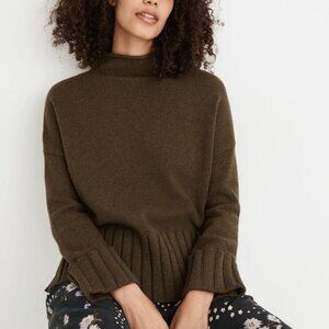 Madewell Glenmoor Mockneck Sweater in Cotton-Merino Yarn